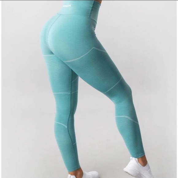 Alphalete OG Revival Leggings Seamless High Waist Jade Green size Small - Picture 9 of 11